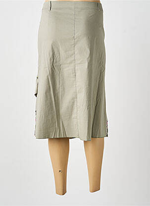 Jupe mi-longue vert MULTIPLES femme