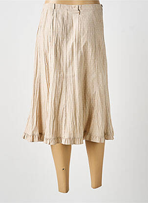 Jupe mi-longue beige MULTIPLES femme