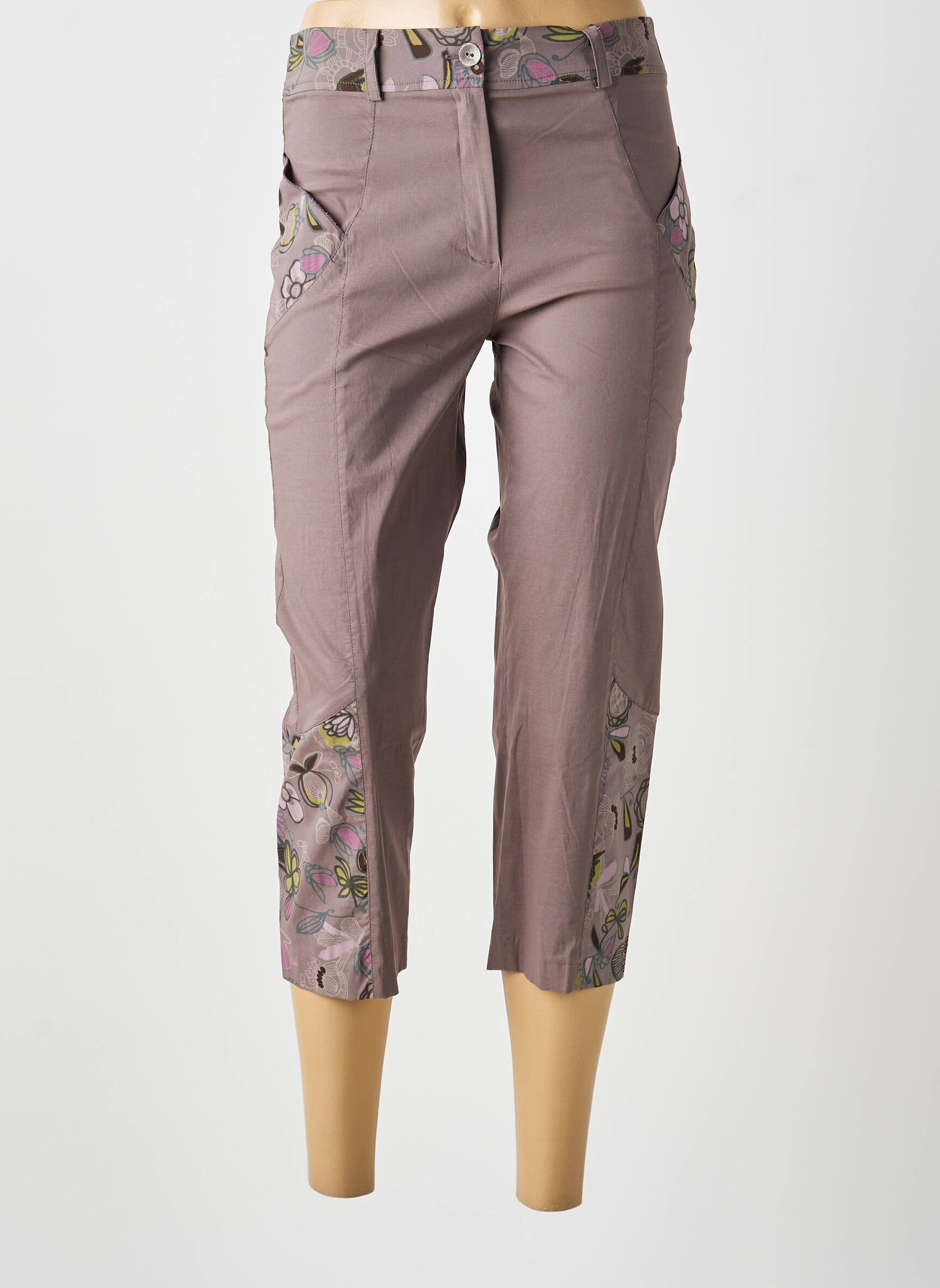 Pantalon 7/8 marron MULTIPLES femme