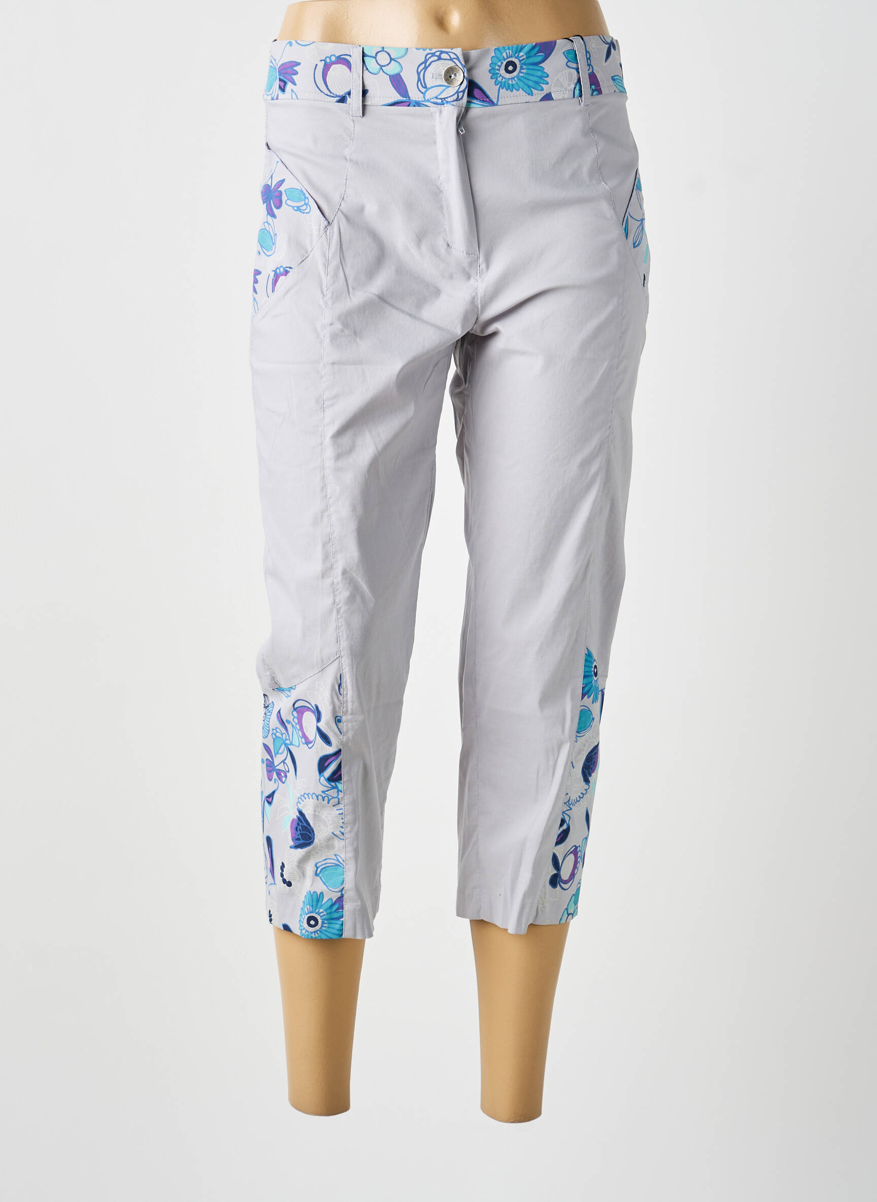Pantalon 7/8 gris MULTIPLES femme