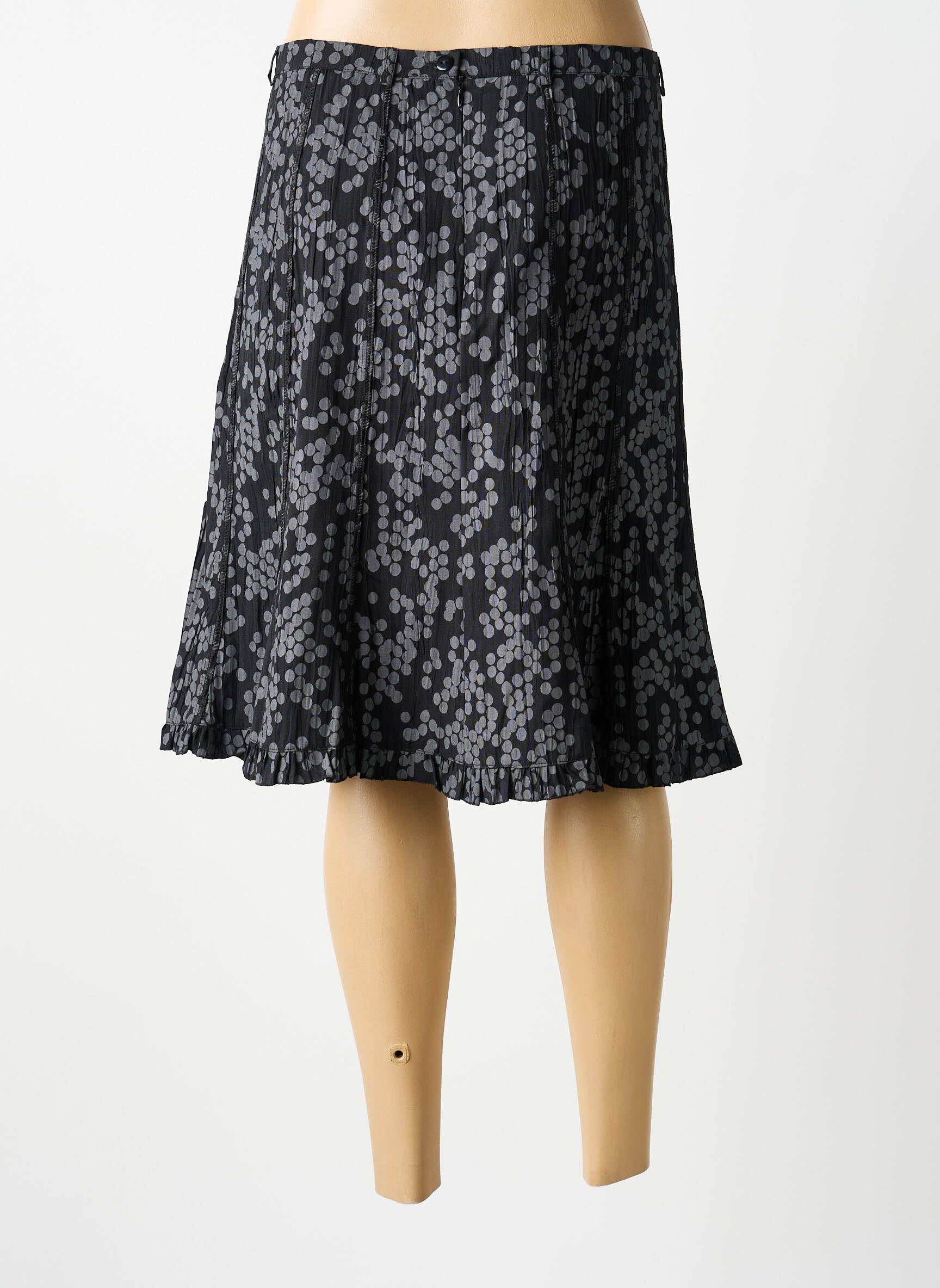 Jupe mi-longue noir MULTIPLES femme