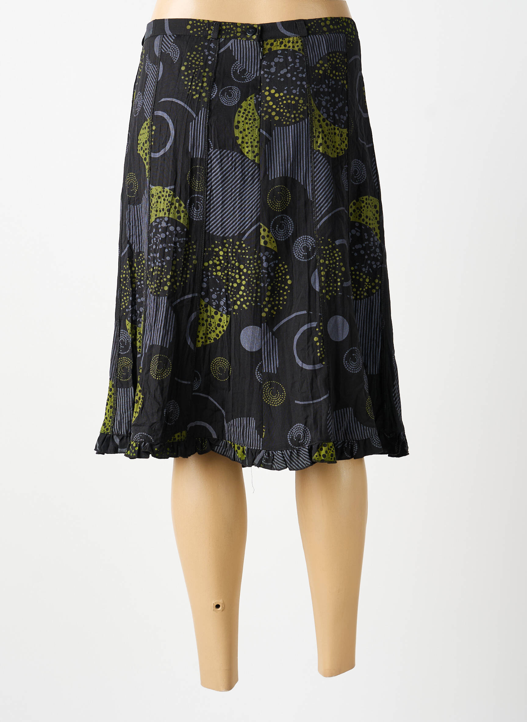Jupe mi-longue vert MULTIPLES femme