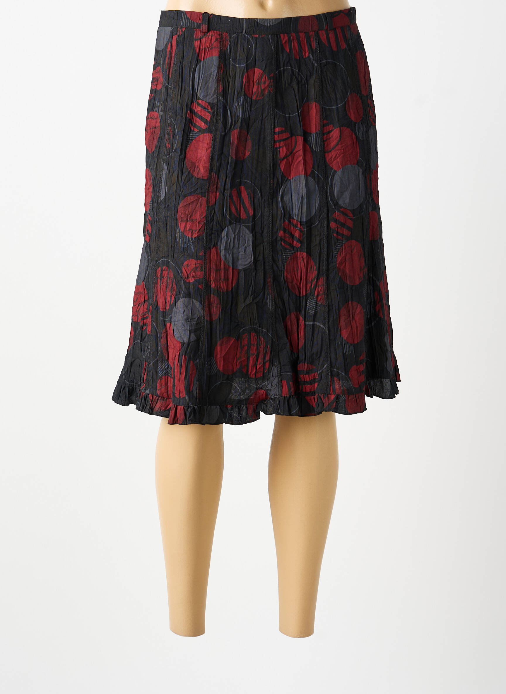 Jupe mi-longue noir MULTIPLES femme