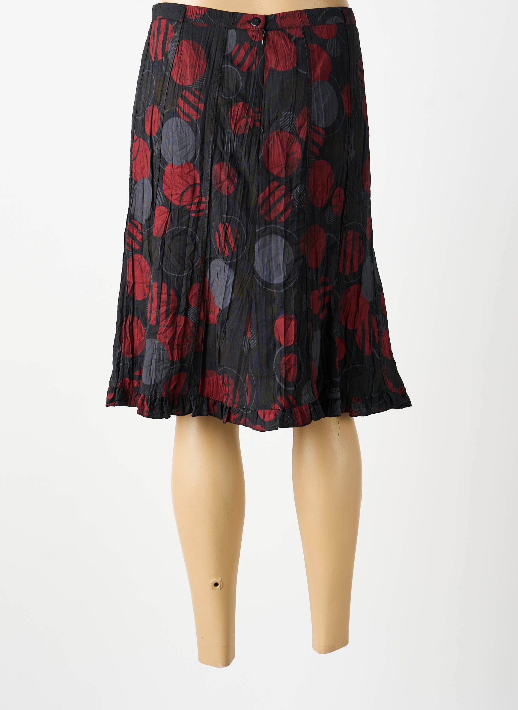 Jupe mi-longue noir MULTIPLES femme