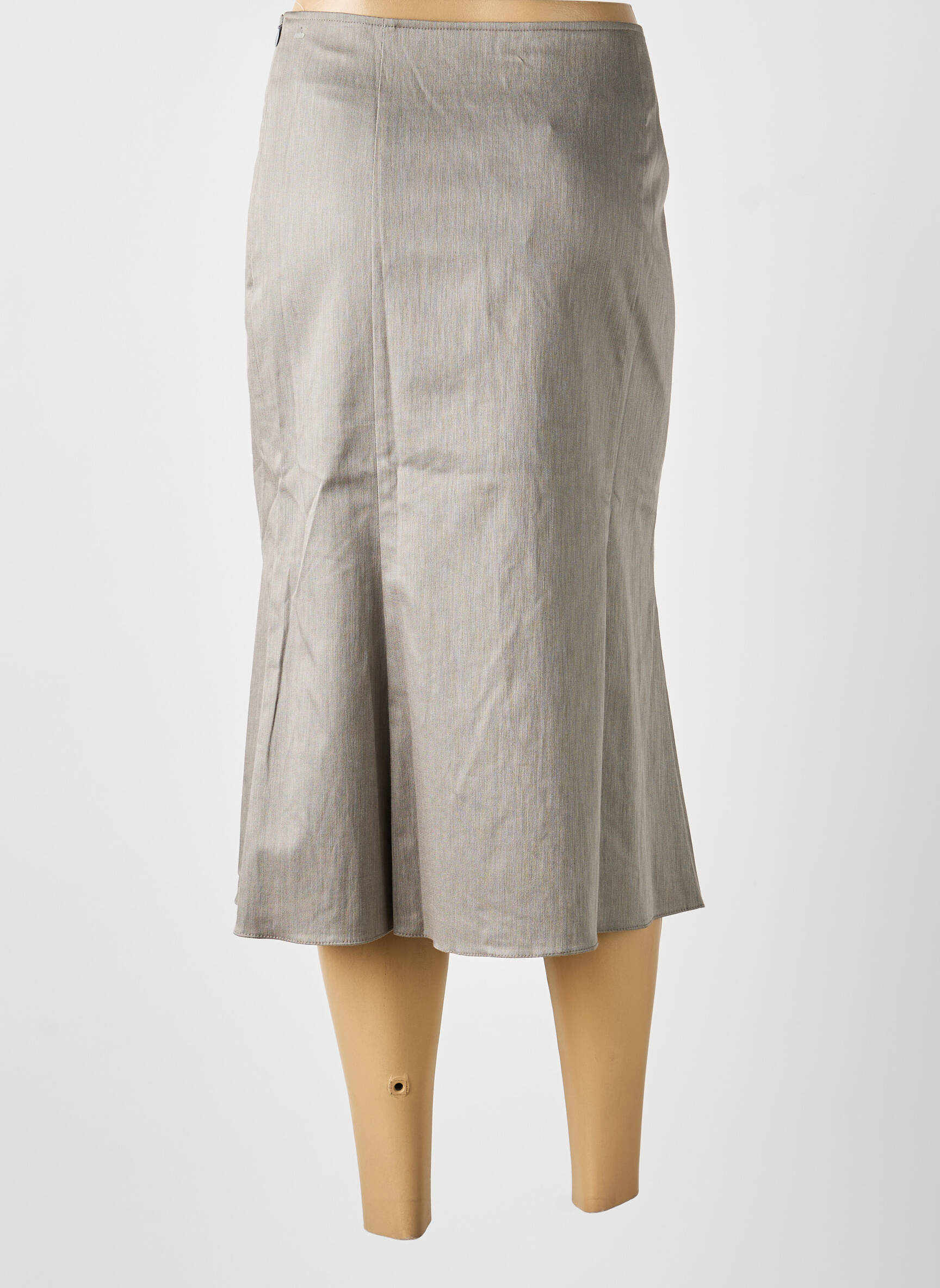 Jupe mi-longue gris MULTIPLES femme