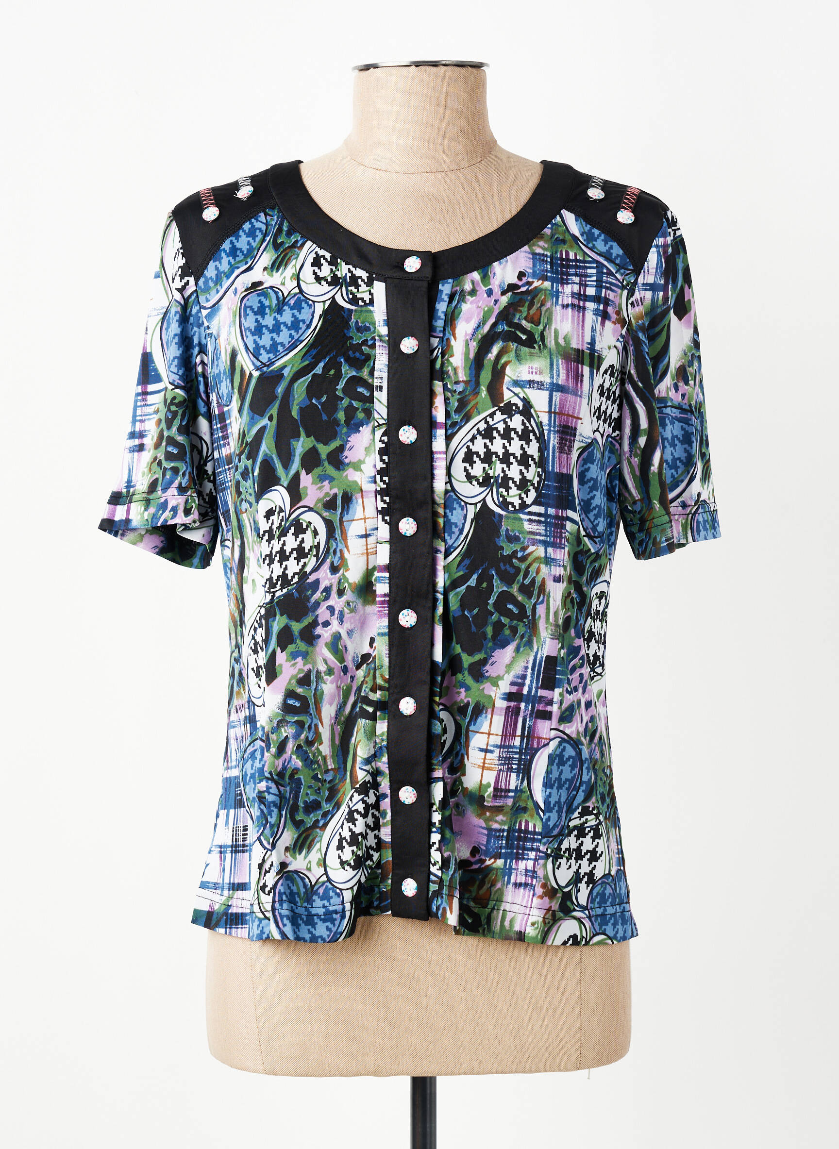 T-shirt noir MULTIPLES femme