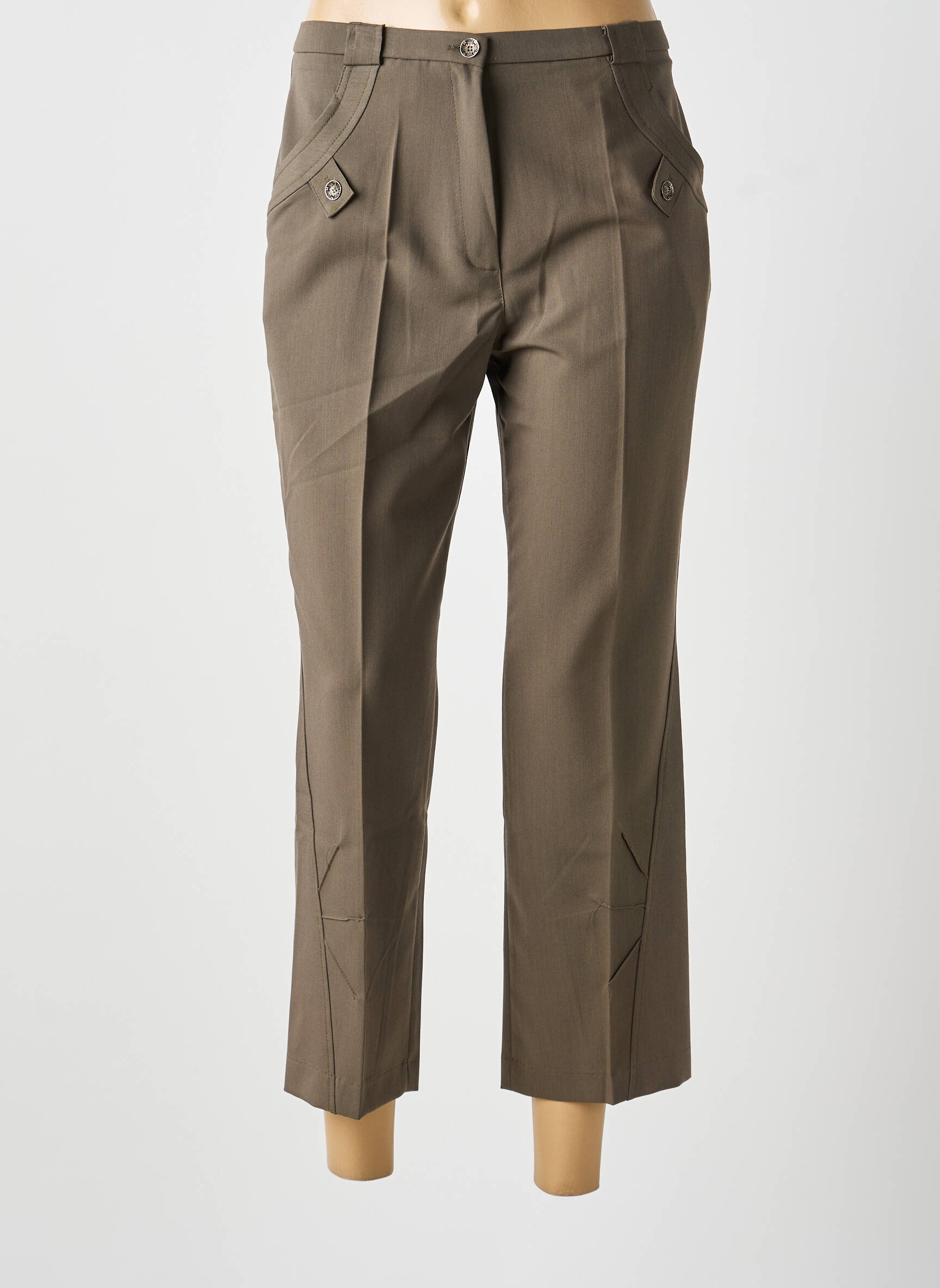 Pantalon 7/8 vert MULTIPLES femme