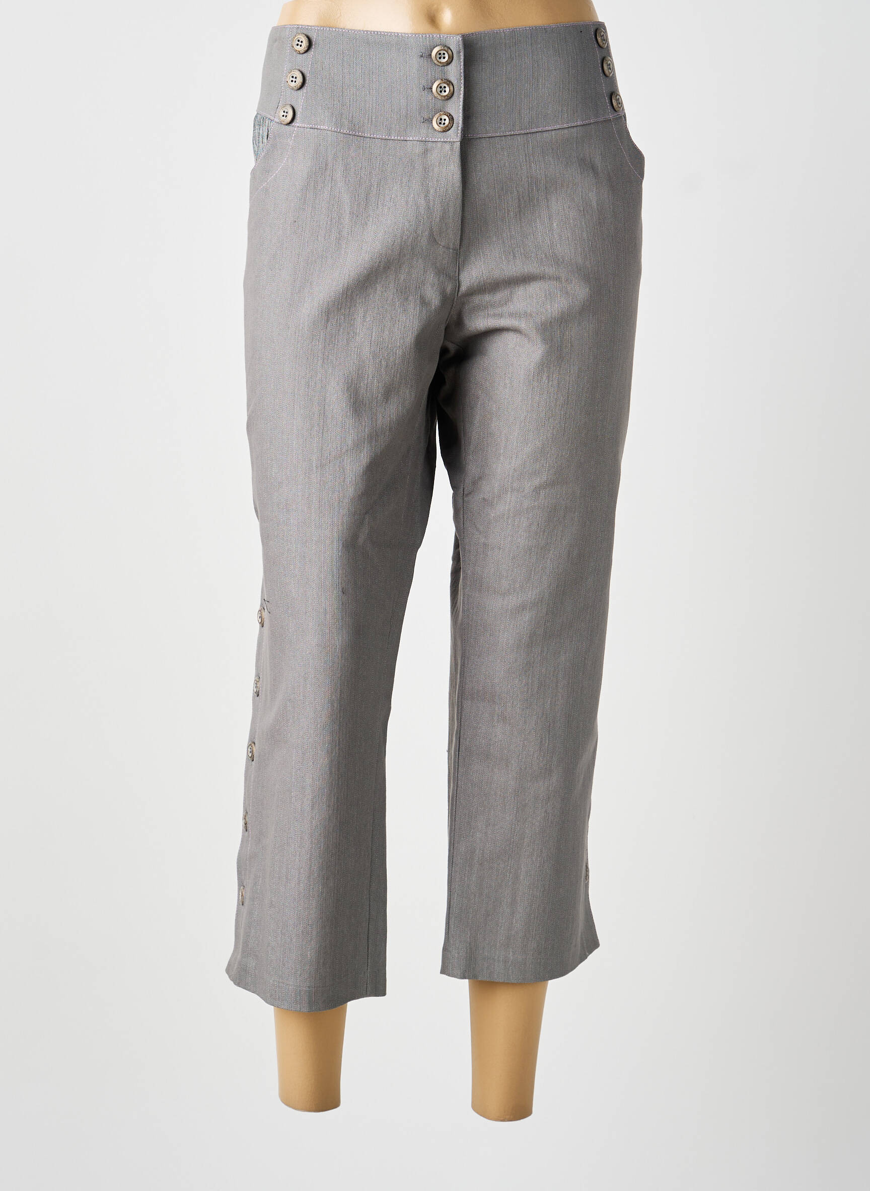 Pantalon 7/8 gris MULTIPLES femme
