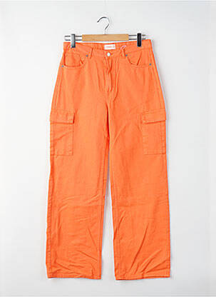 Jeans coupe droite orange ONLY femme