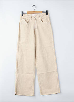 Jeans coupe droite taille haute taille haute beige ONLY femme