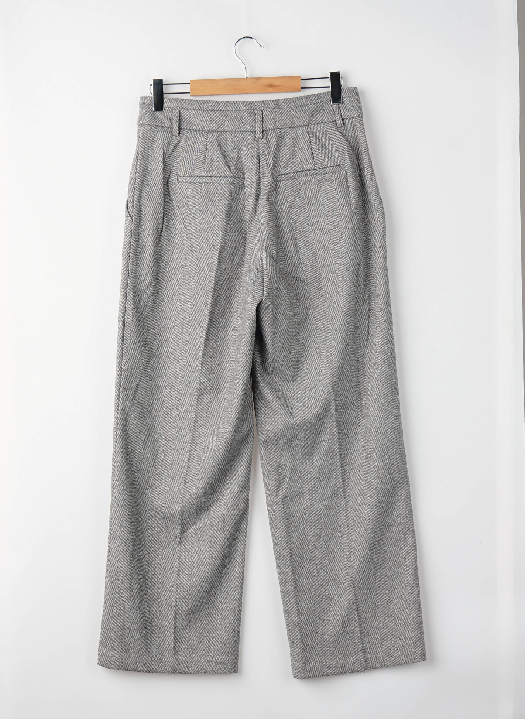 Pantalon droit taille haute taille haute gris VILA femme