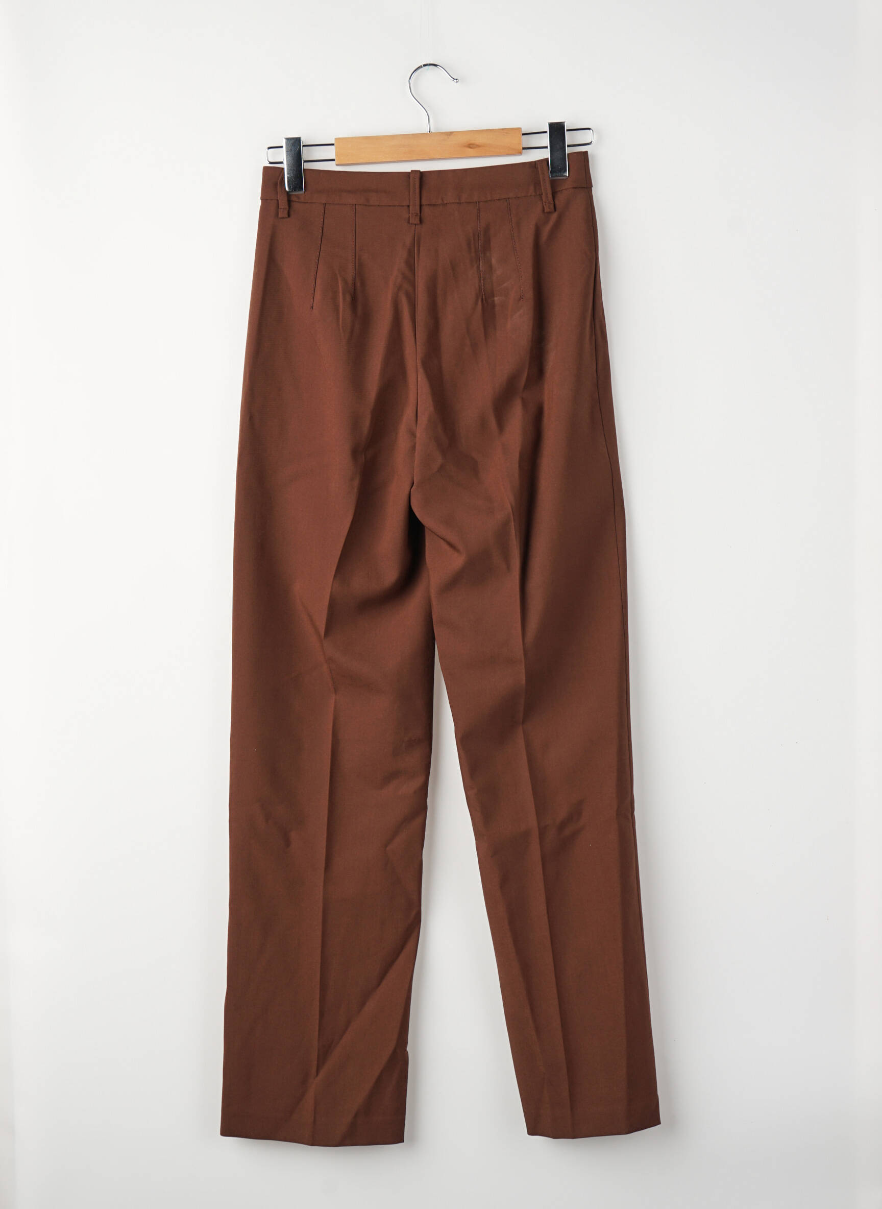 Pantalon droit marron MANGO femme
