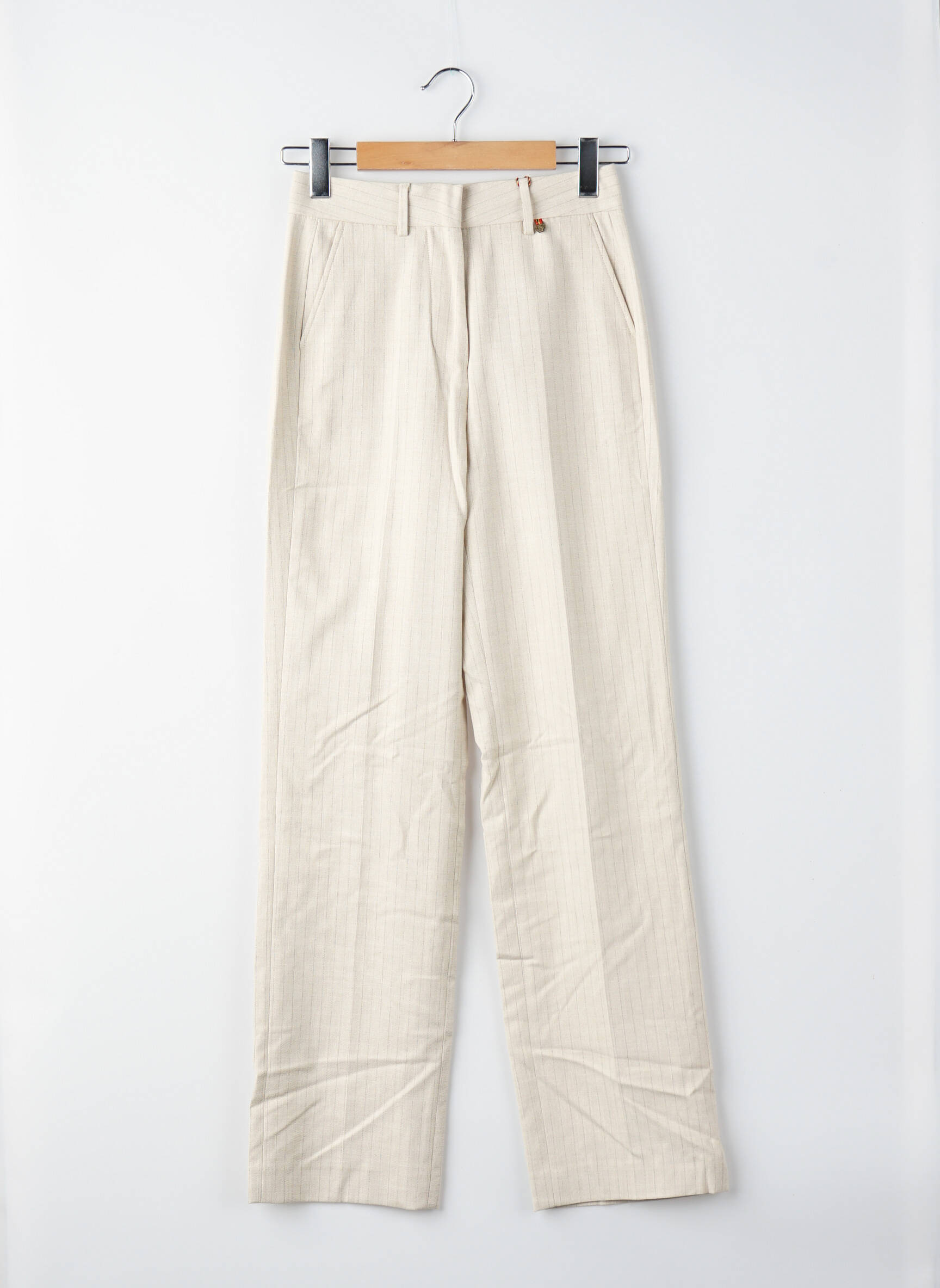 Pantalon droit beige LE FABULEUX MARCEL DE BRUXELLES femme