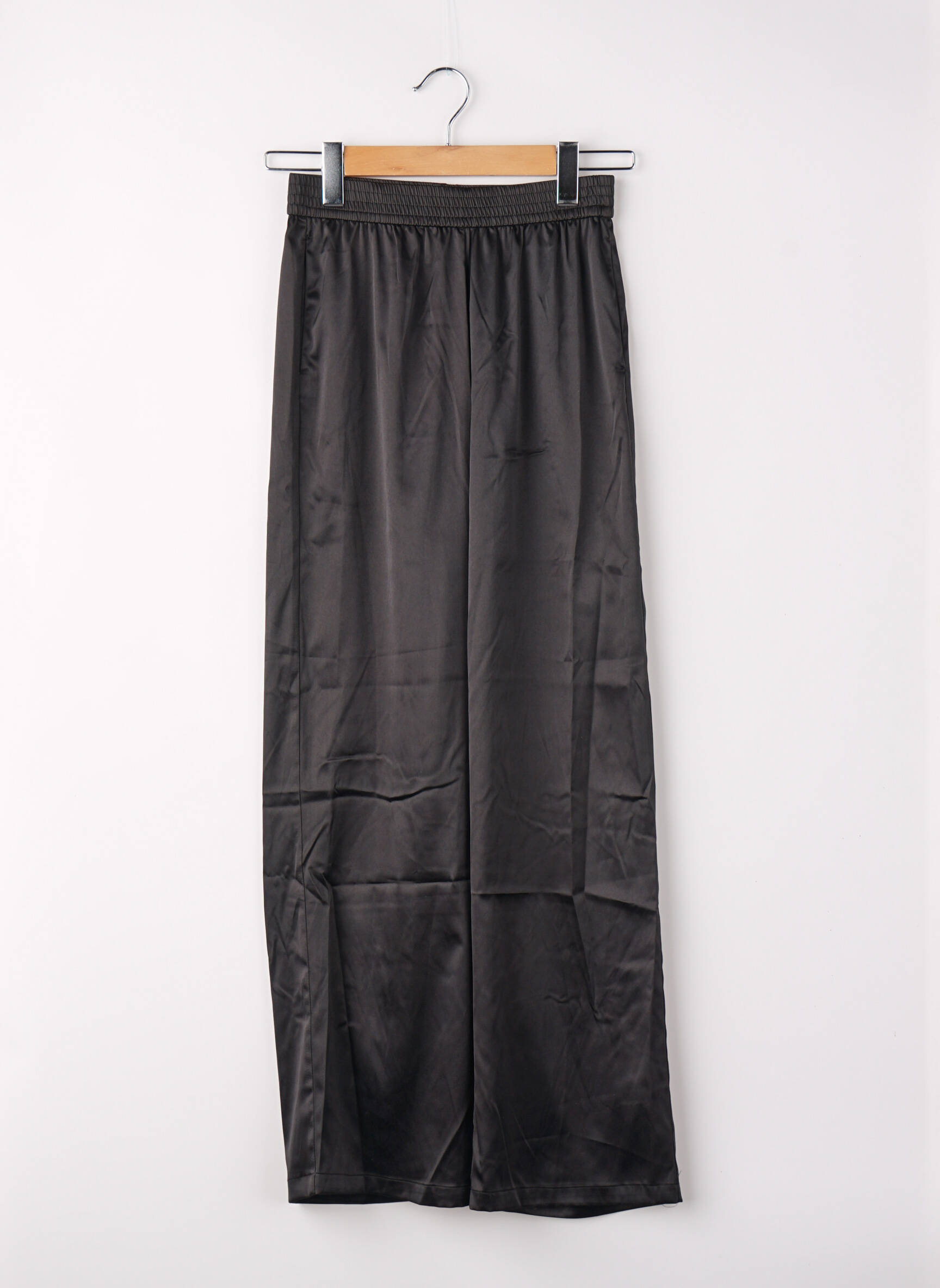 Pantalon large taille normale taille normale noir ONLY femme