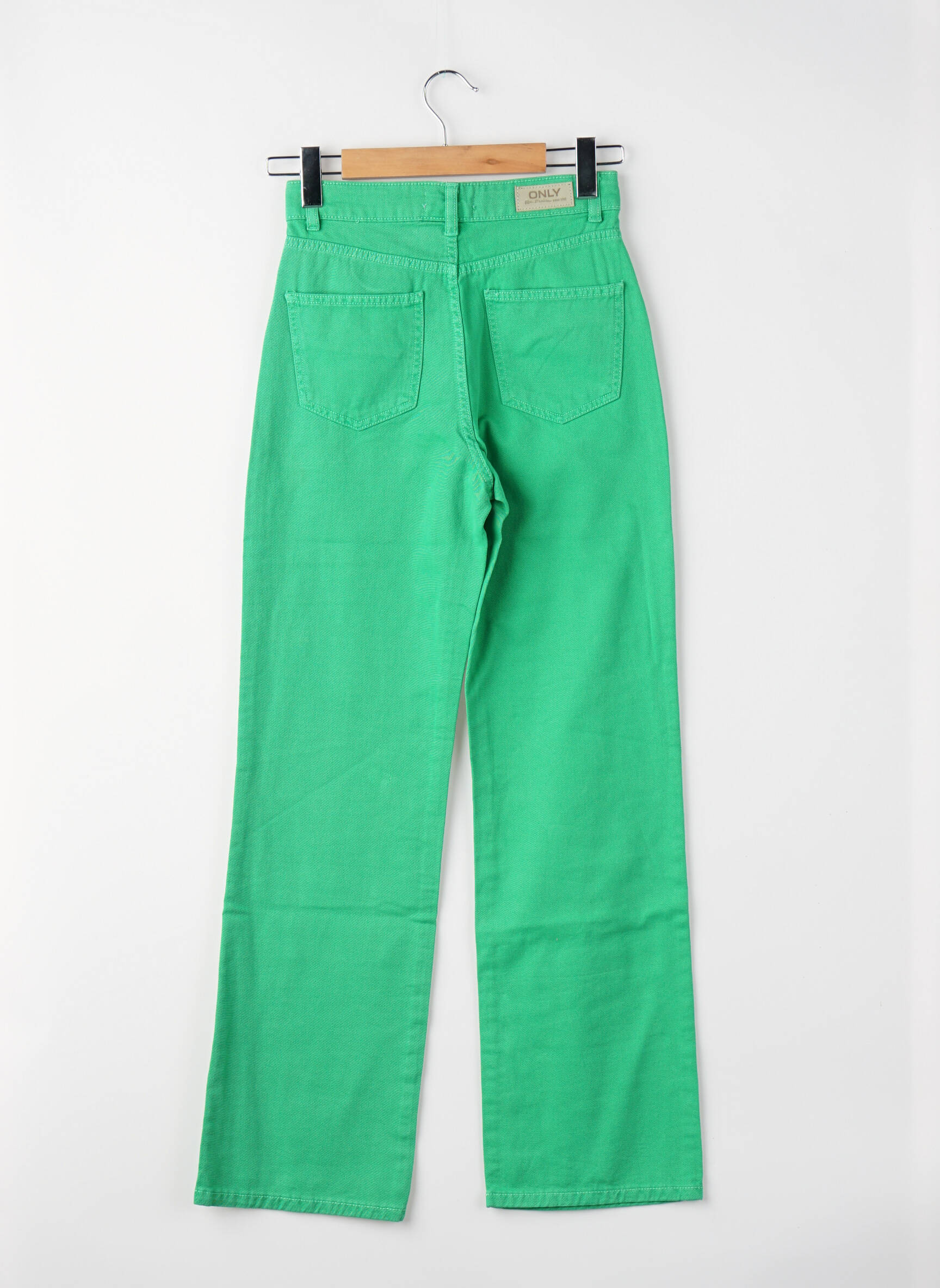Jeans coupe droite vert ONLY femme