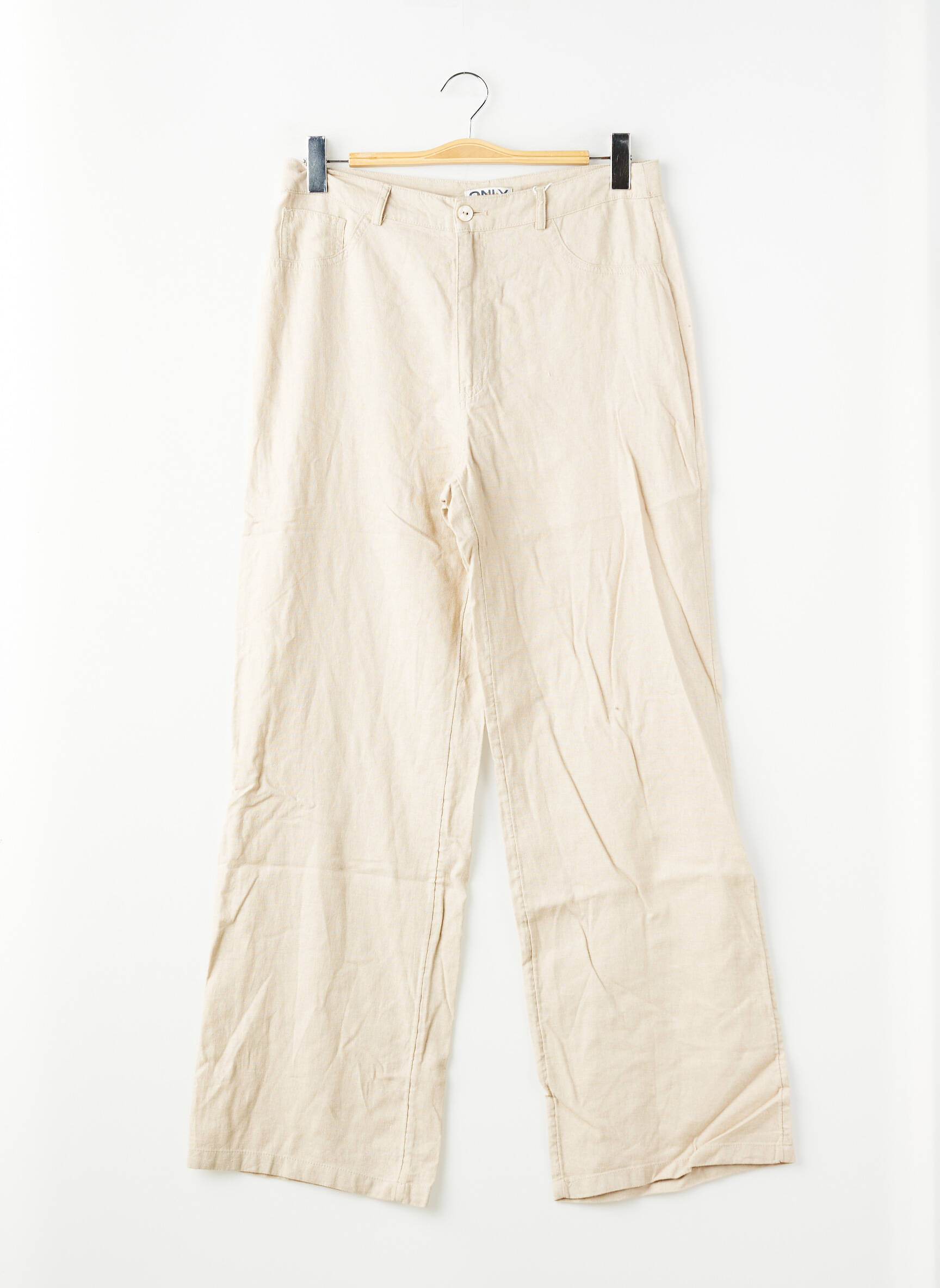 Pantalon droit beige ONLY femme