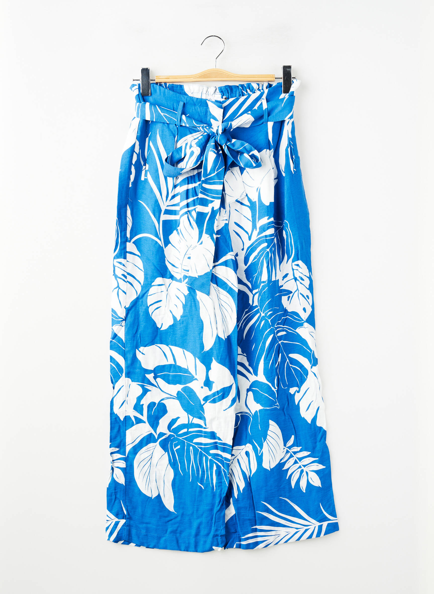 Pantalon droit bleu MANGO femme