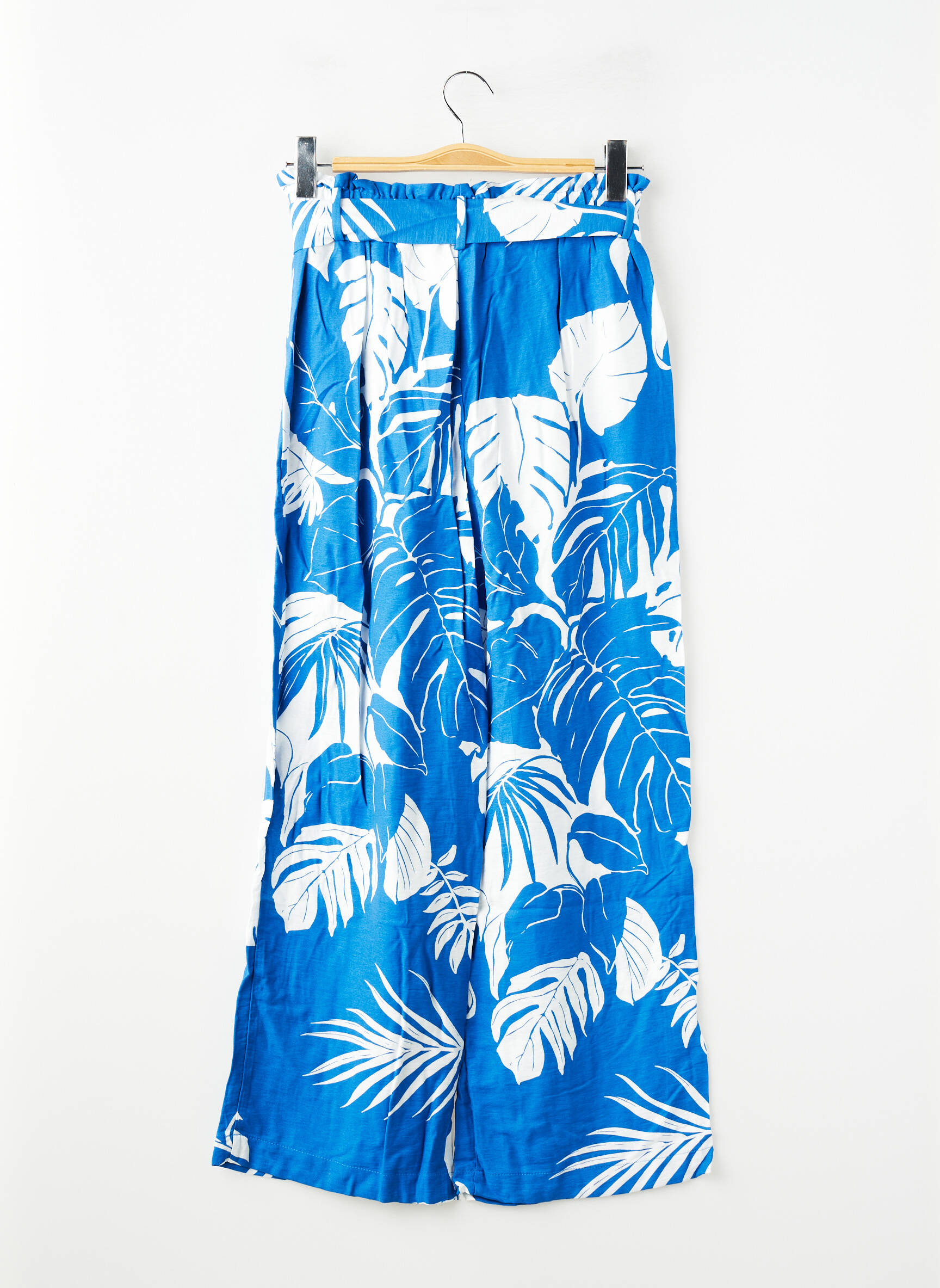 Pantalon droit bleu MANGO femme