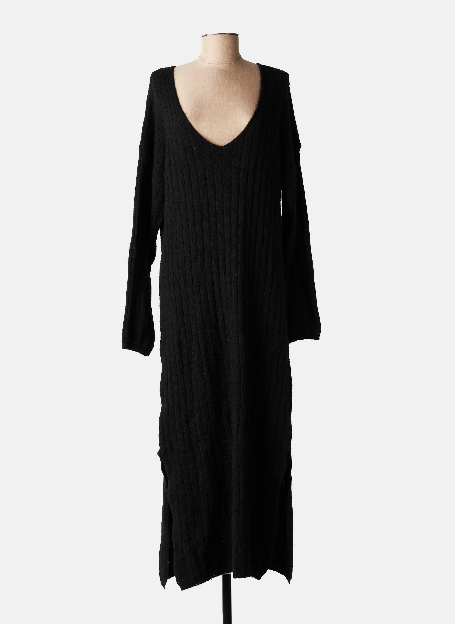 Robe pull noir ASTRID BLACK LABEL femme