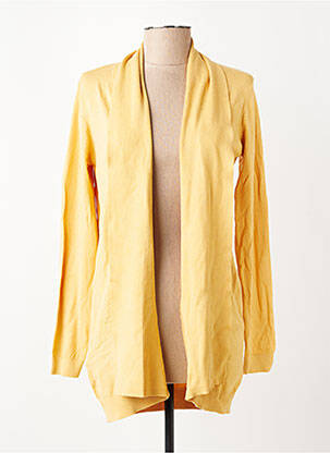 Gilet manches longues jaune MANGO femme