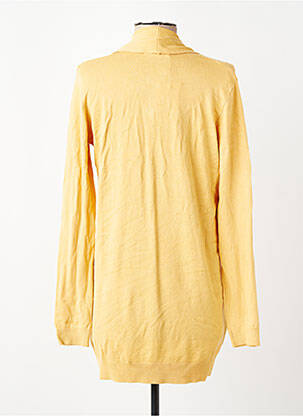 Gilet manches longues jaune MANGO femme