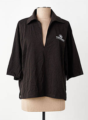 Polo marron TOURIST LEMC femme