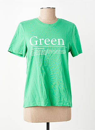 T-shirt coupe droite vert ONLY femme
