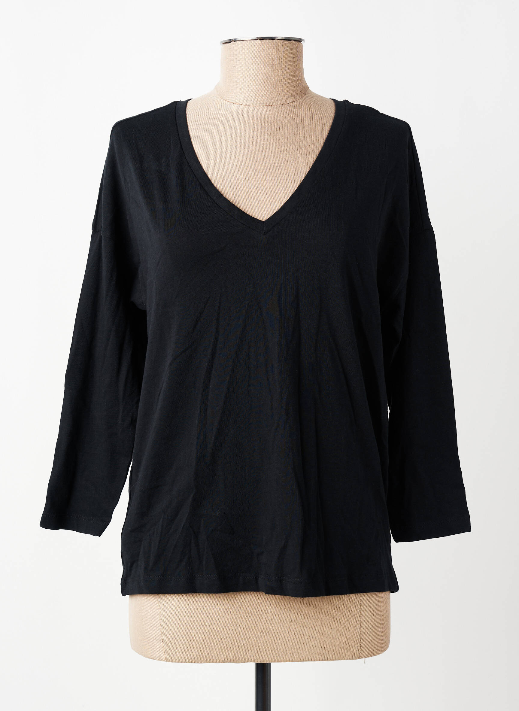 T-shirt noir MANGO femme