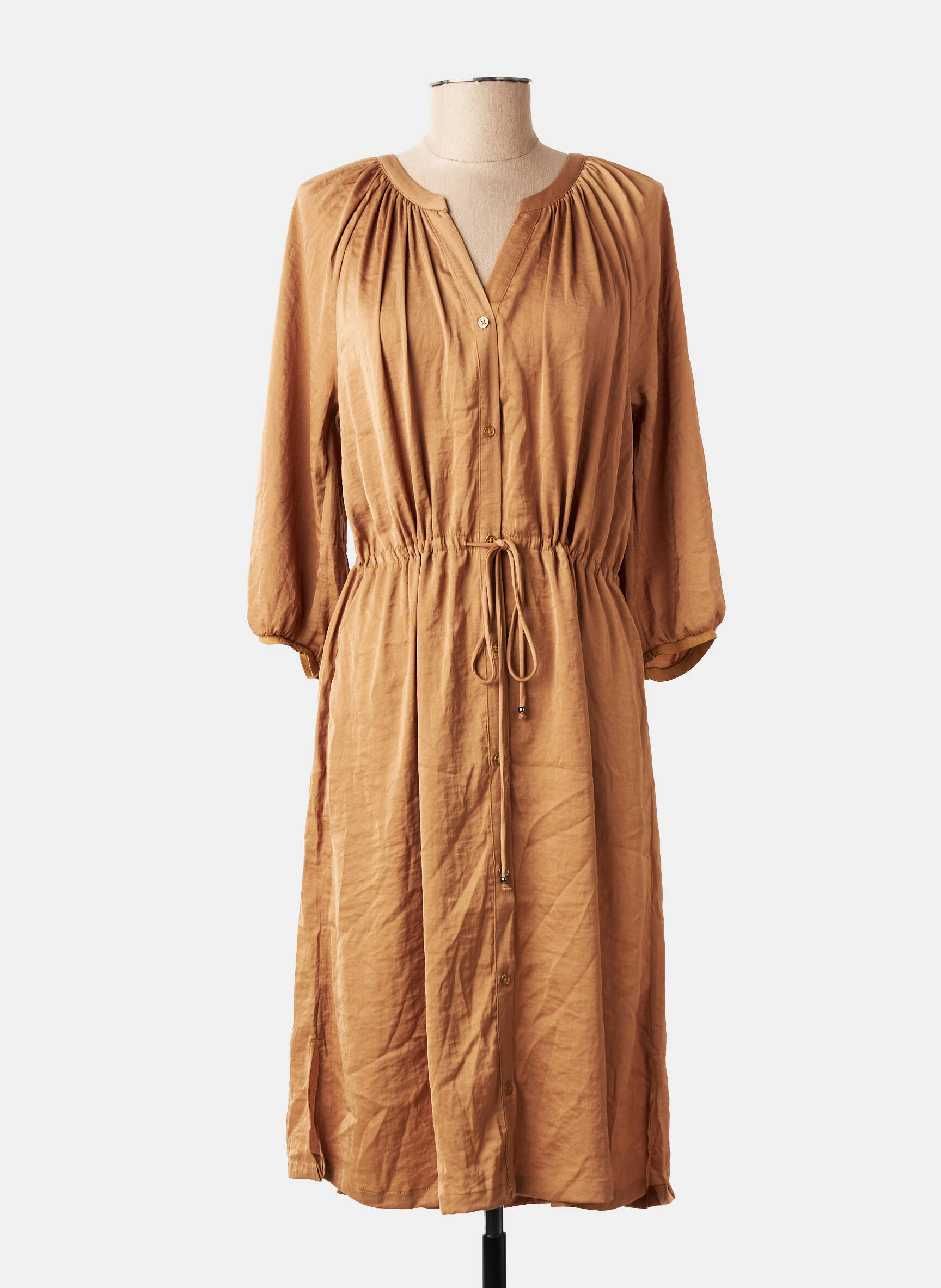 Robe mi-longue marron S.OLIVER femme