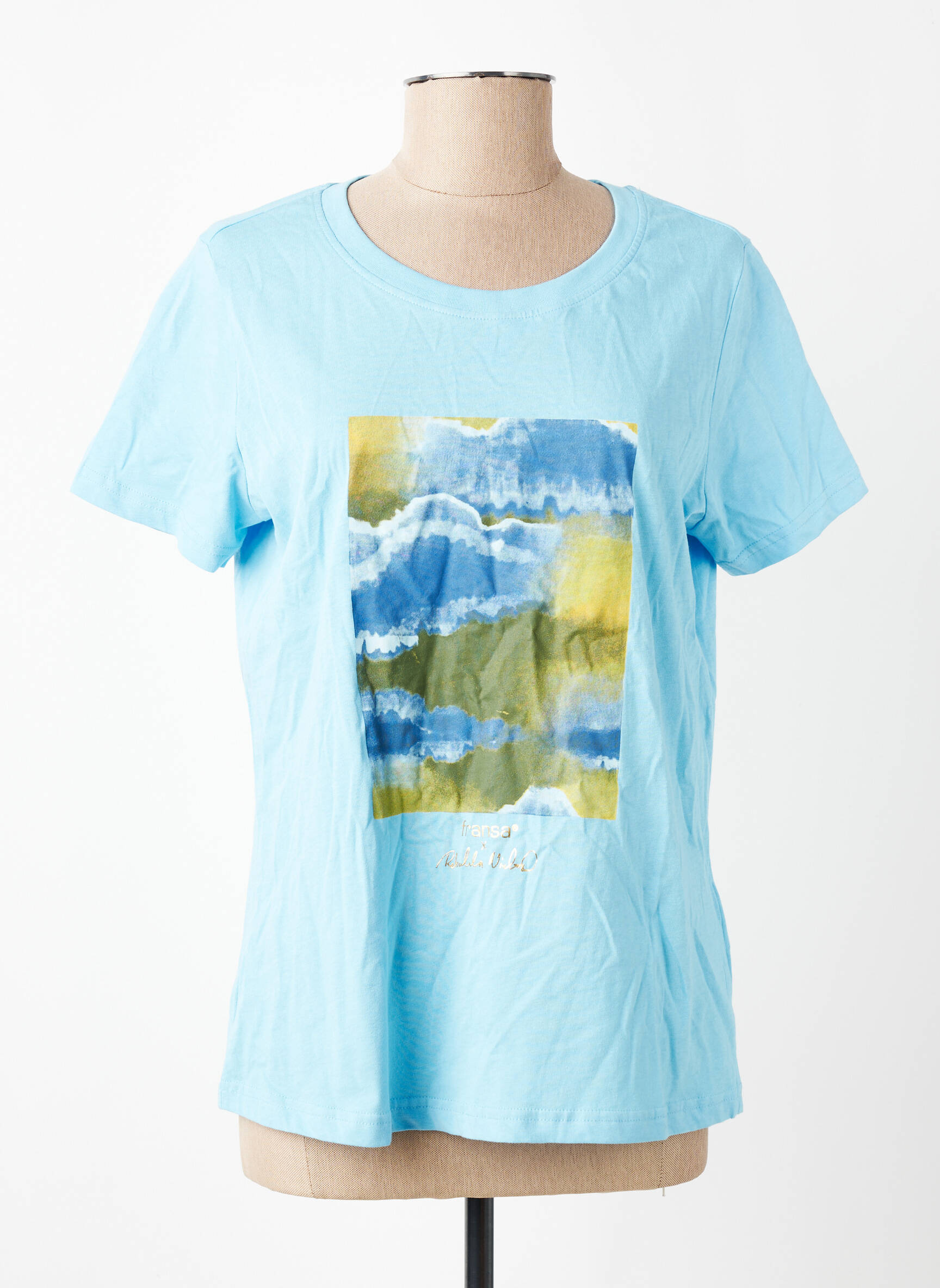 T-shirt bleu FRANSA femme