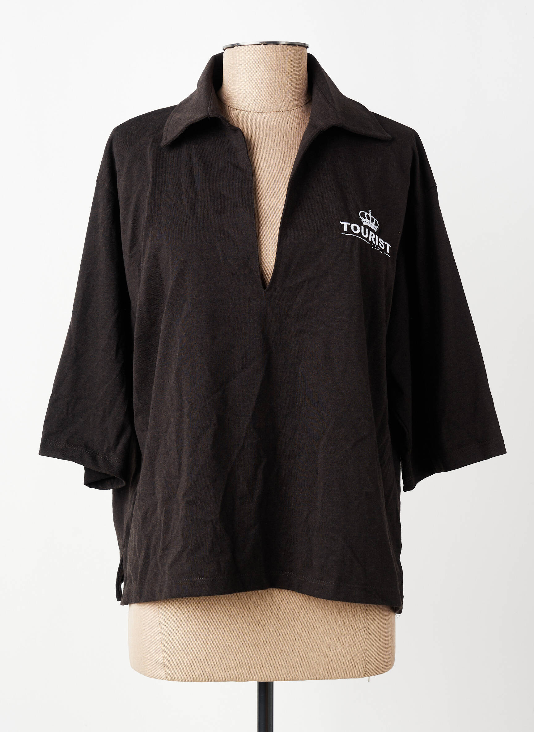 Polo marron TOURIST LEMC femme