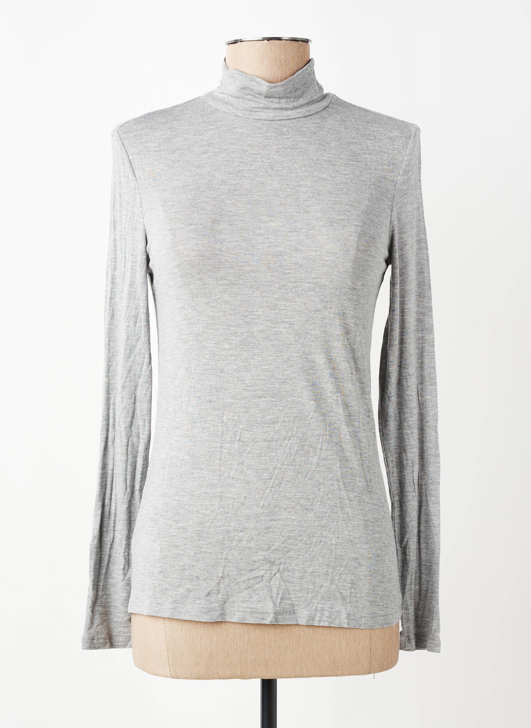 T-shirt gris MANGO femme