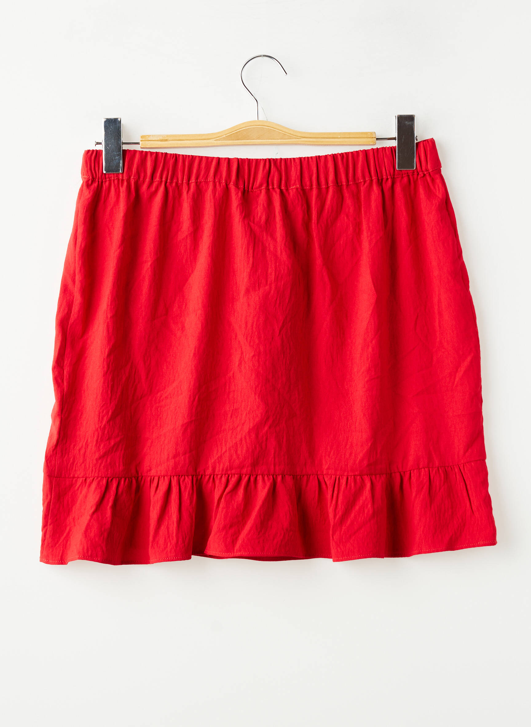 Jupe courte rouge NAF NAF femme
