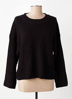 Pull manches longues manches longues noir JACQUELINE DE YONG femme