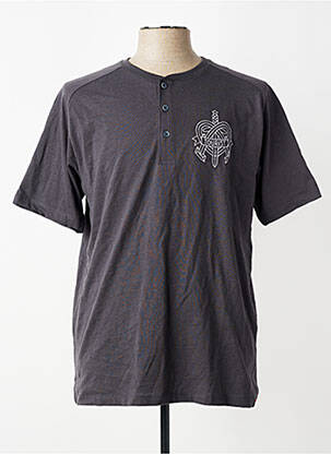 T-shirt gris TOURIST LEMC homme