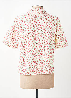 Chemisier manches courtes manches courtes blanc JACQUELINE DE YONG femme