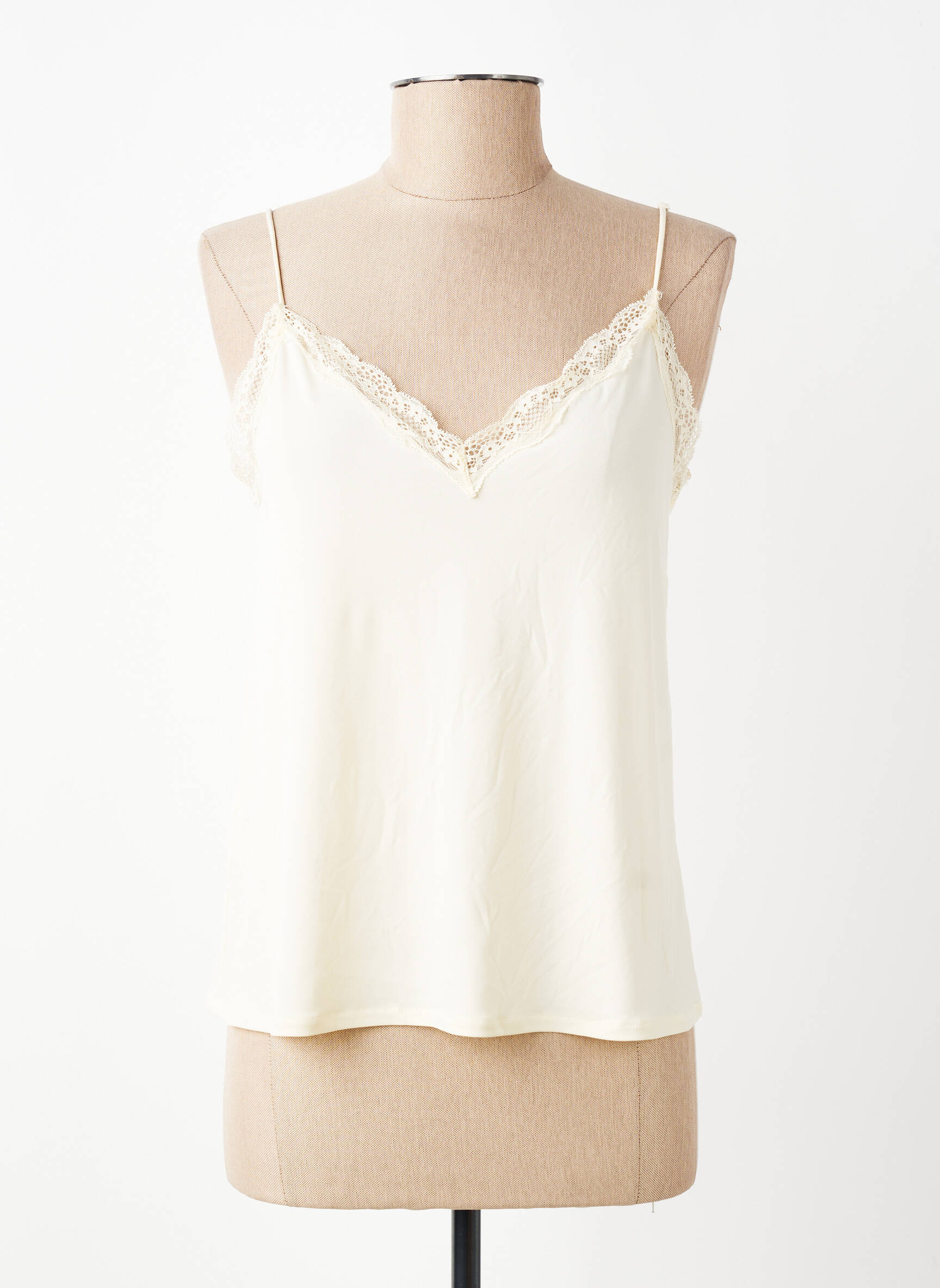 Débardeur beige MANGO femme