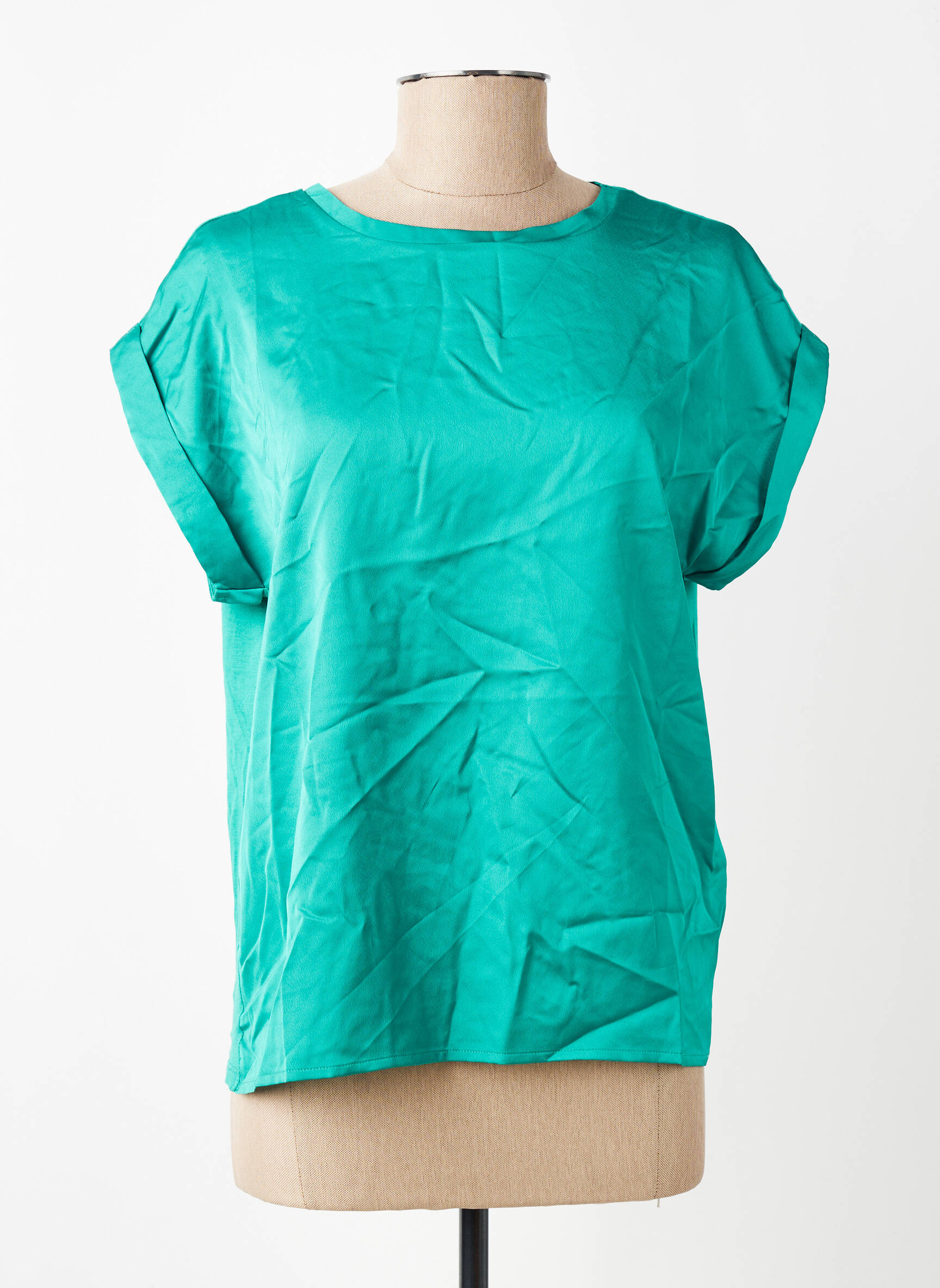 T-shirt coupe droite vert VILA femme