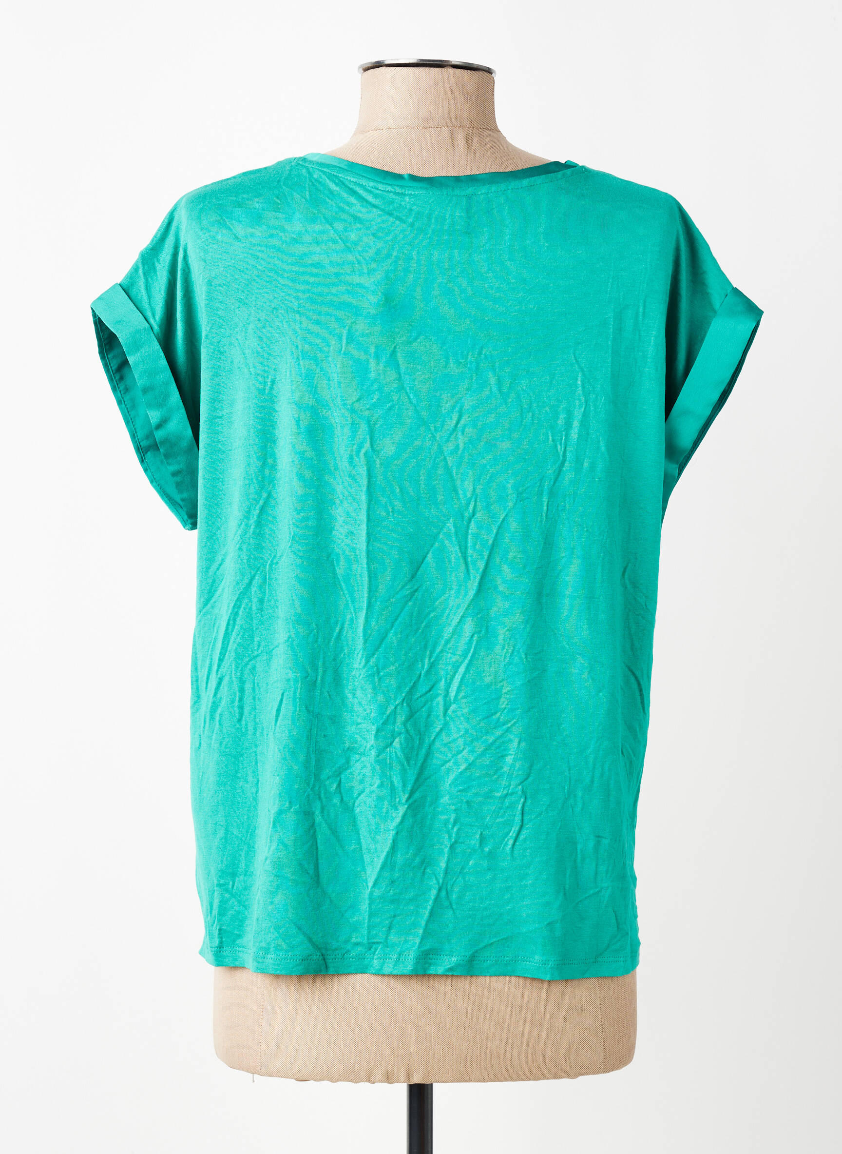 T-shirt coupe droite vert VILA femme
