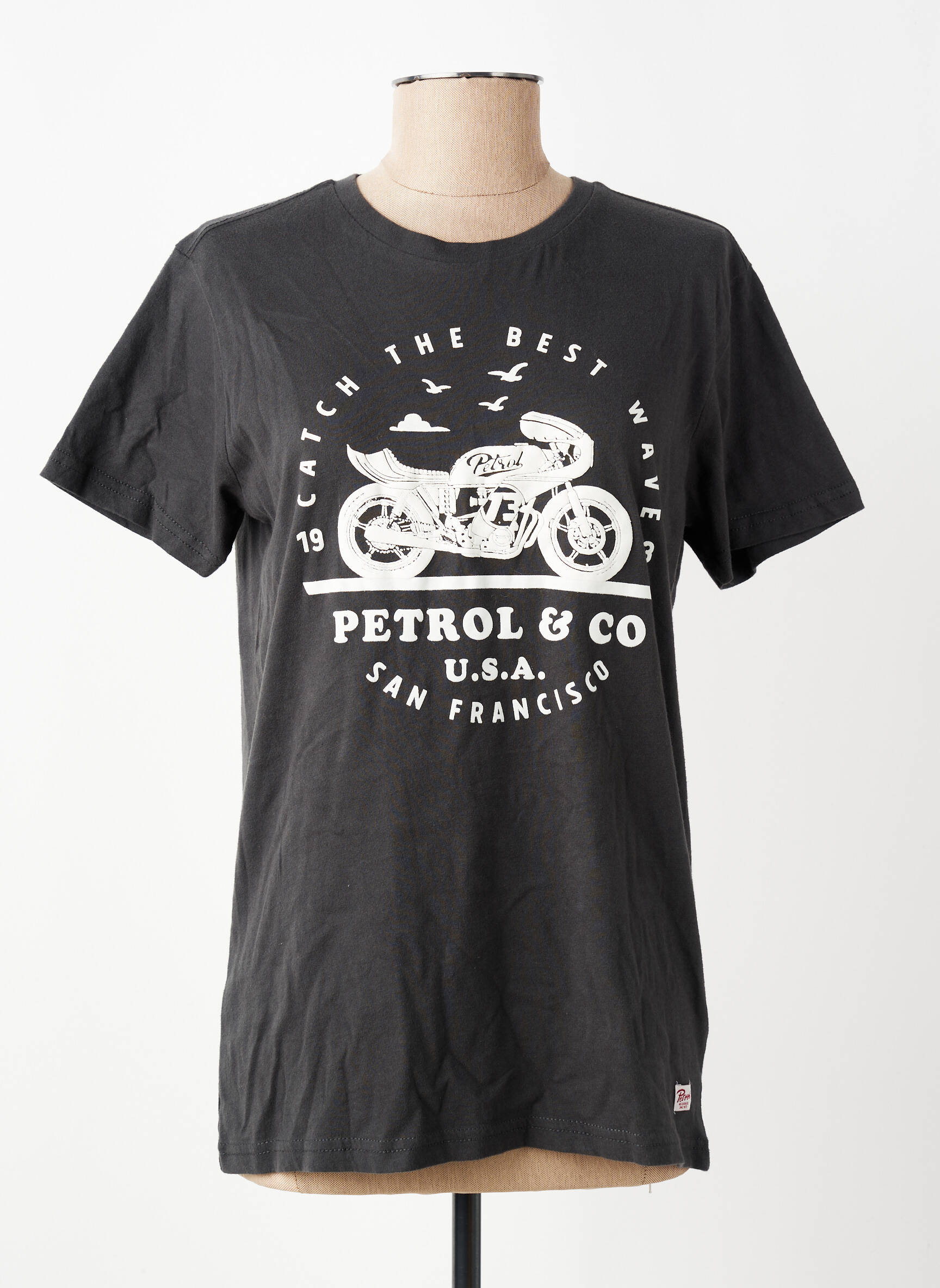 T-shirt gris PETROL INDUSTRIES homme