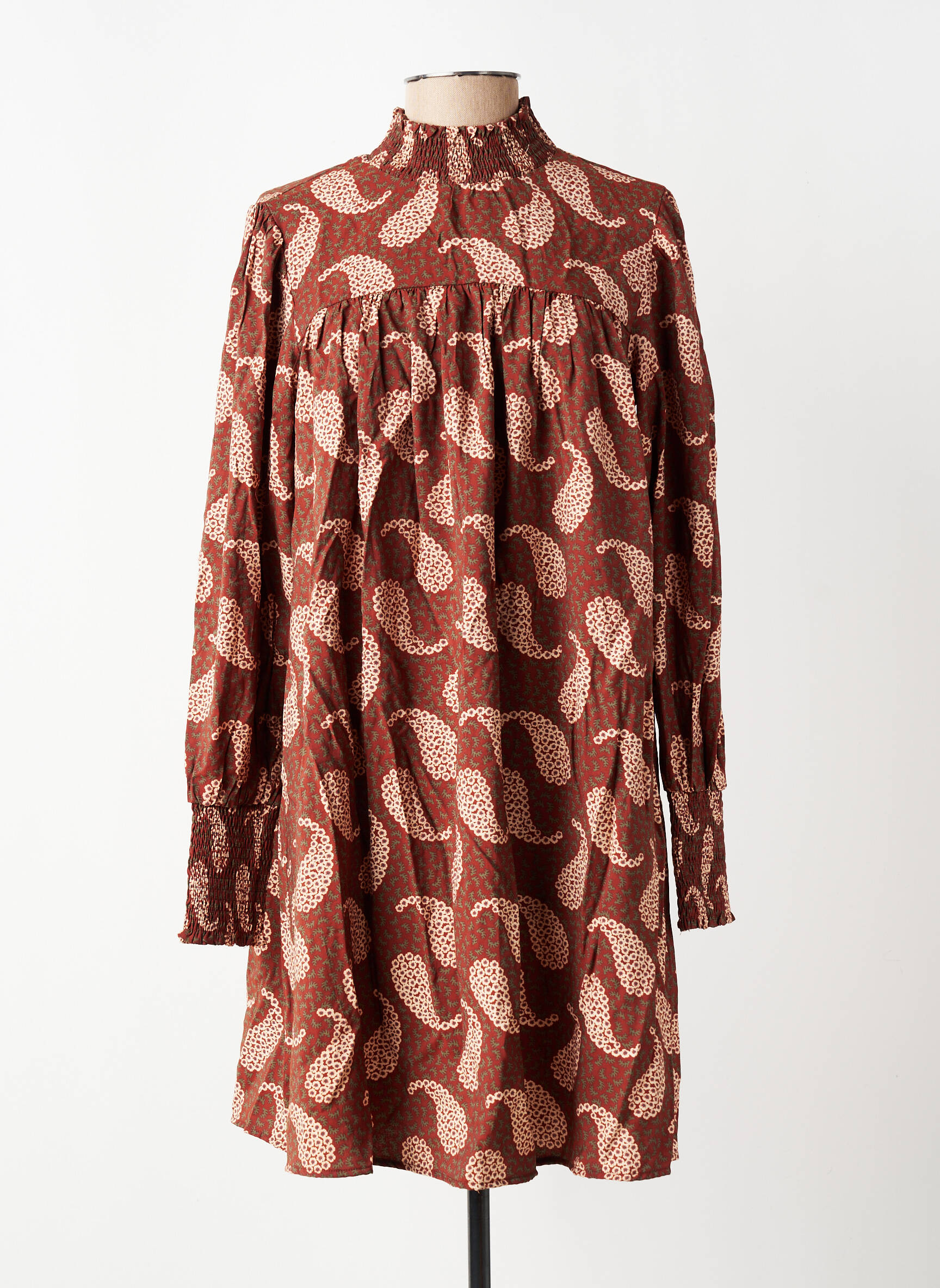 Robe courte marron VILA femme