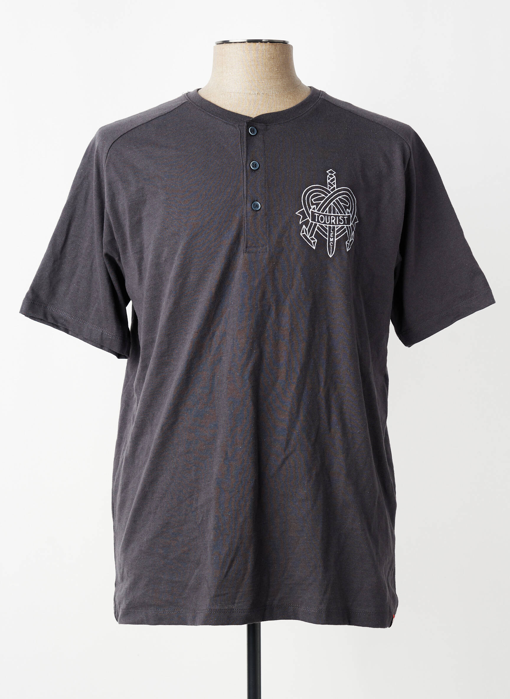 T-shirt gris TOURIST LEMC homme