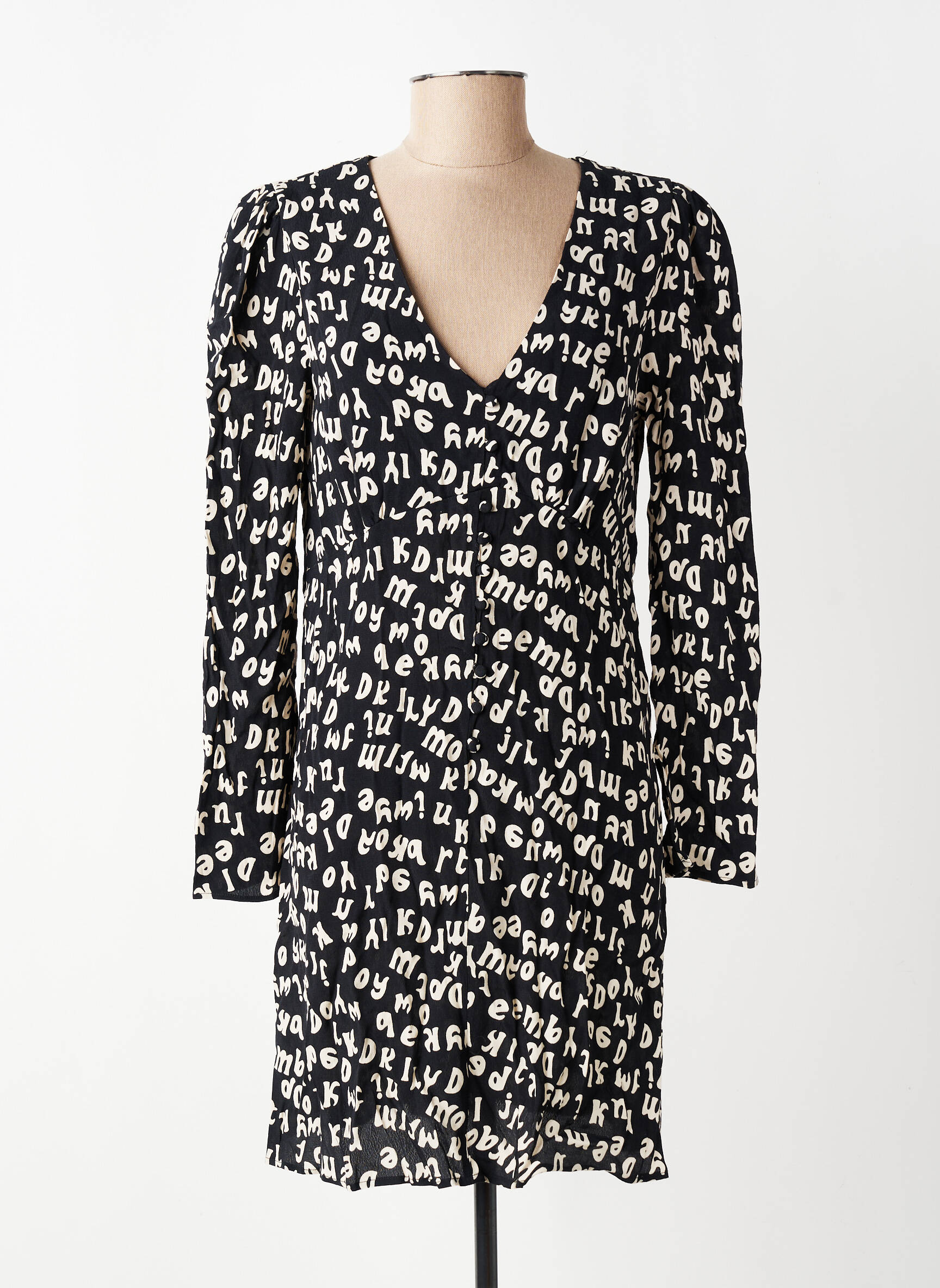 Robe courte noir MANGO femme