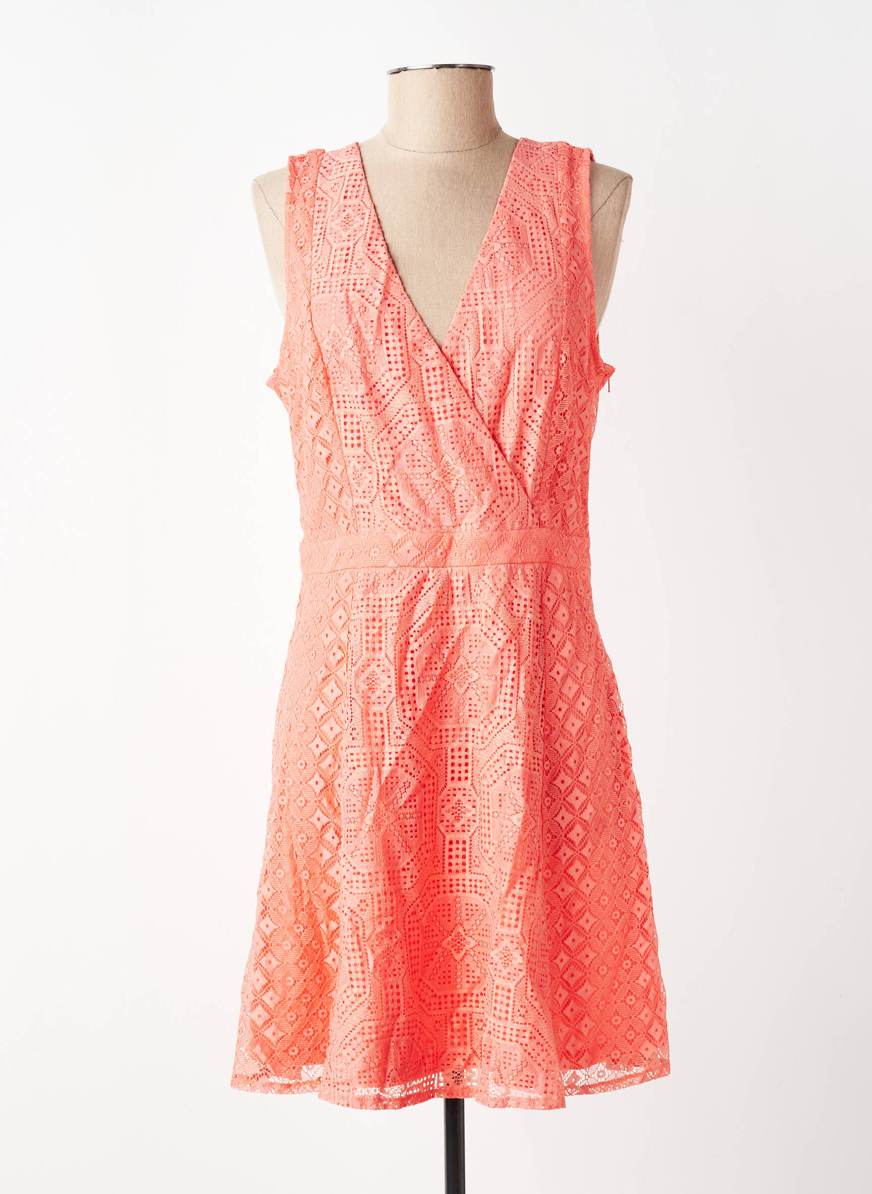 Robe courte rose NAF NAF femme
