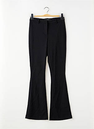 Pantalon flare fermeture zippée sous rabat avec crochet noir VERO MODA femme