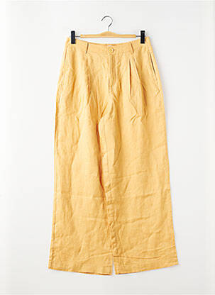 Pantalon large orange MANGO femme