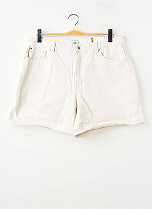 Short coupe droite beige ONLY femme