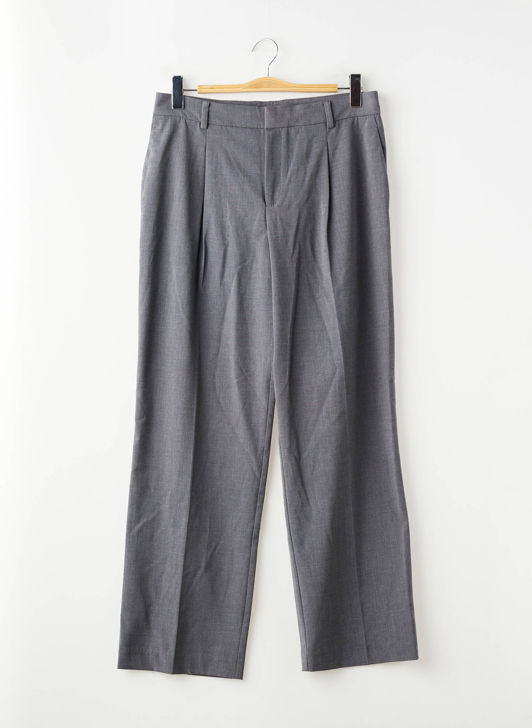 Pantalon droit gris MANGO femme
