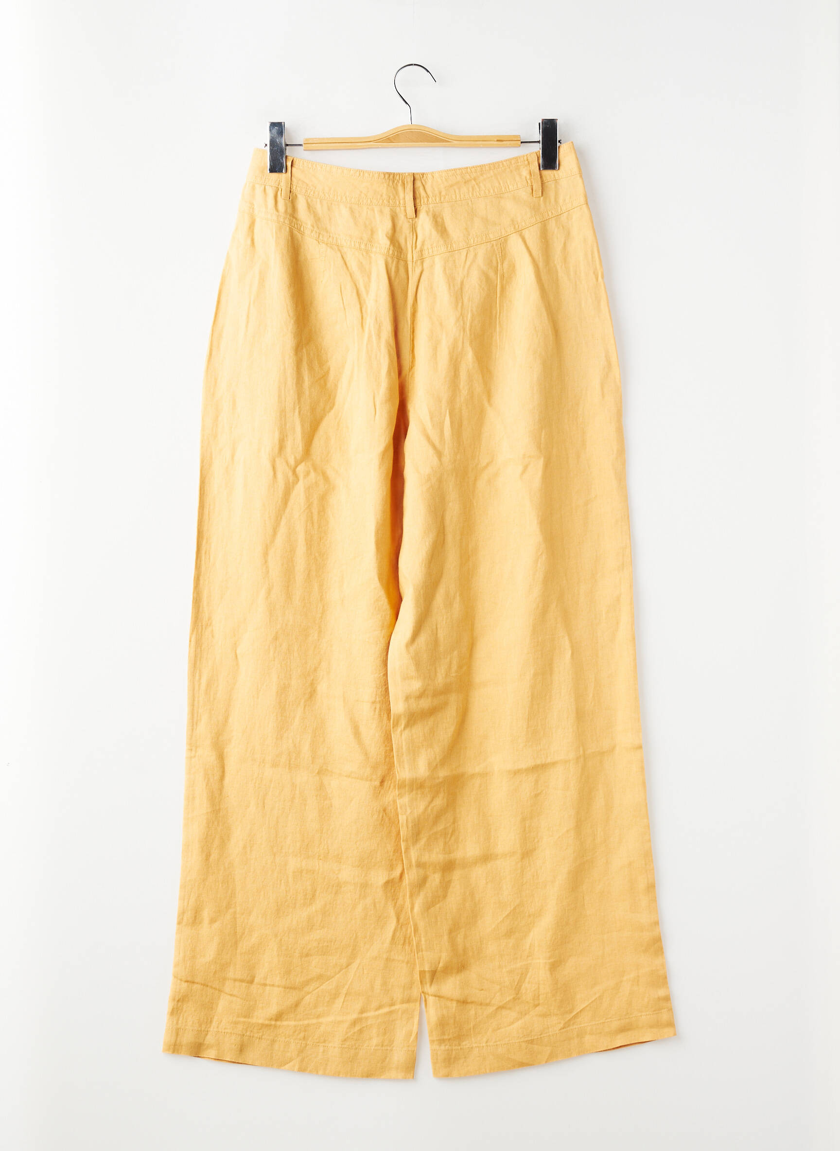 Pantalon large orange MANGO femme