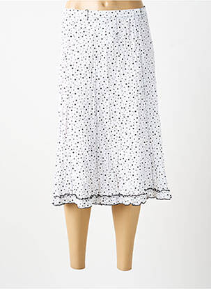Jupe mi-longue blanc MULTIPLES femme